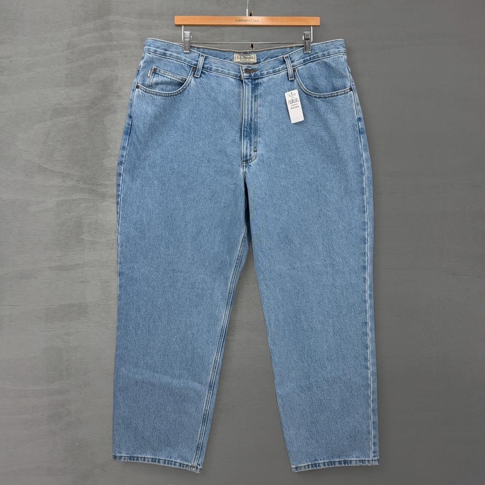 L.L.Bean Double L Relaxed Fit Jeans Faded Denim Straight Leg 40 x 29